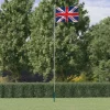 vidaXL Storbritannien flag og flagstang 6,23 m aluminium - Flag & vimpler