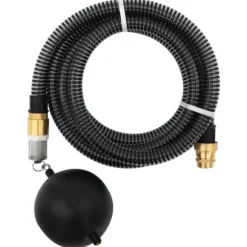 vidaXL sugeslange med messingkoblinger 1,1" 3 m PVC sort - Haveslanger