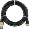 vidaXL sugeslange med messingkoblinger 1,1" 4 m PVC sort - Haveslanger