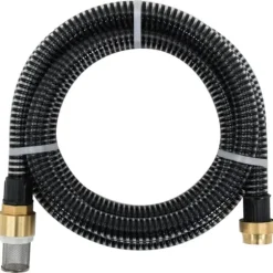 vidaXL sugeslange med messingkoblinger 1,1" 4 m PVC sort - Haveslanger