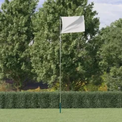 vidaXL teleskopflagstang 5,5 m aluminium sølvfarvet - Flag & vimpler