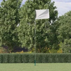 vidaXL teleskopflagstang 5,5 m aluminium sølvfarvet