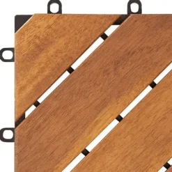 vidaXL terrassefliser 10 stk. 30x30 cm massivt akacietræ - Gulve