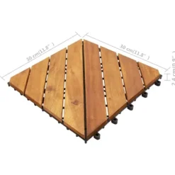 vidaXL terrassefliser 10 stk. 30x30 cm massivt akacietræ - Gulve