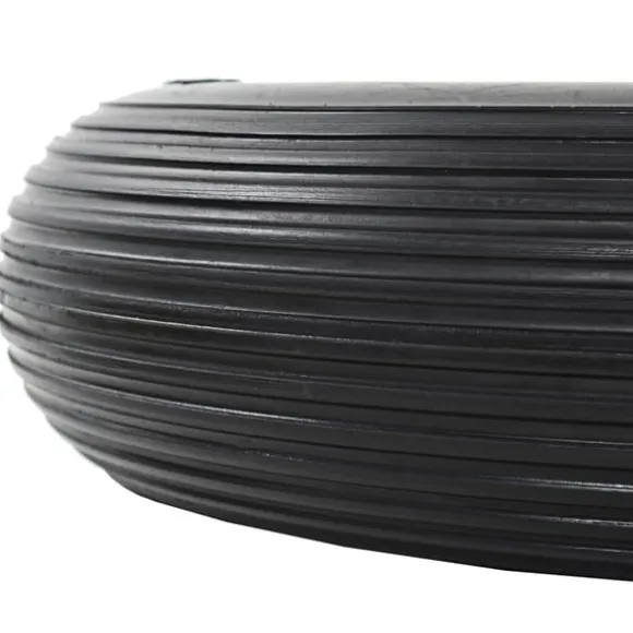 vidaXL trillebørshjul med aksel 2 stk. massivt PU 4.00-8 390 mm