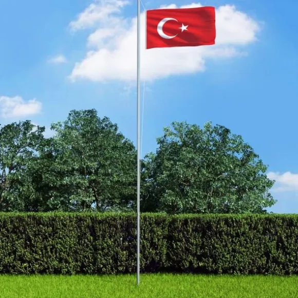 vidaXL Tyrkiets flag 90x150 cm
