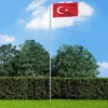 vidaXL Tyrkiets flag 90x150 cm - Flag & vimpler