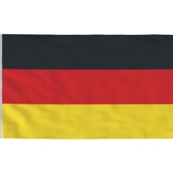 vidaXL Tyskland flag og flagstang 5,55 m aluminium