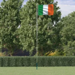 vidaXL Tyskland flag og flagstang 6,23 m aluminium