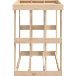 vidaXL udendørs brændestativ 108x52x74 cm massivt fyrretræ - Brændekurve