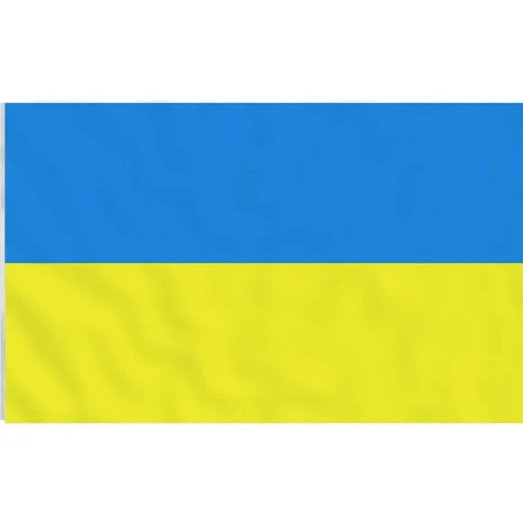 vidaXL Ukraine flag med messingøjer 90x150 cm