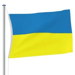 vidaXL Ukraine flag med messingøjer 90x150 cm
