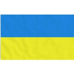 vidaXL Ukraine flag og flagstang 6,23 m aluminium
