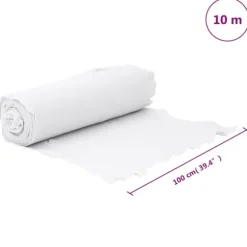 vidaXL ukrudtsdug 1x10 m polyesterfibre hvid