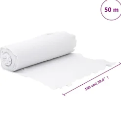 vidaXL ukrudtsdug 1x50 m polyesterfibre hvid