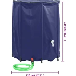 vidaXL vandtank med hane sammenfoldelig 1250 l PVC - Vandingsartikler