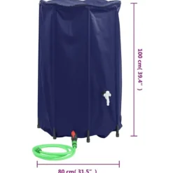 vidaXL vandtank med hane sammenfoldelig 500 l PVC - Vandingsartikler