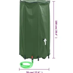 vidaXL vandtank med hane sammenfoldelig 380 l PVC - Vandingsartikler