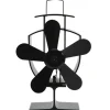 vidaXL varmedrevet ovnventilator 5 blade sort - Brændekomfur – blæsere