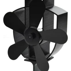 vidaXL varmedrevet ovnventilator 5 blade sort - Brændekomfur – blæsere
