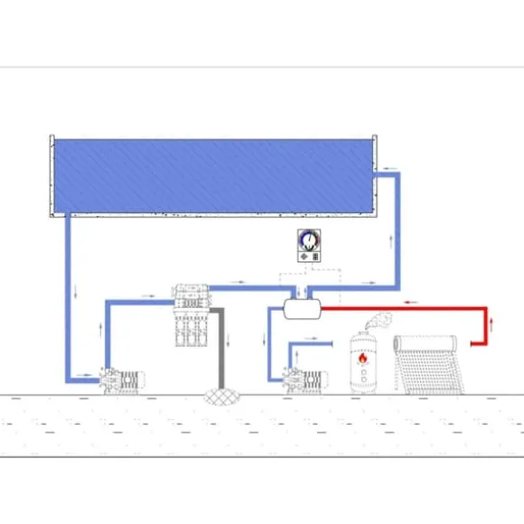 vidaXL varmeveksler til pool 355 x 134 mm 40 kW - Pool & spa – tilbehør