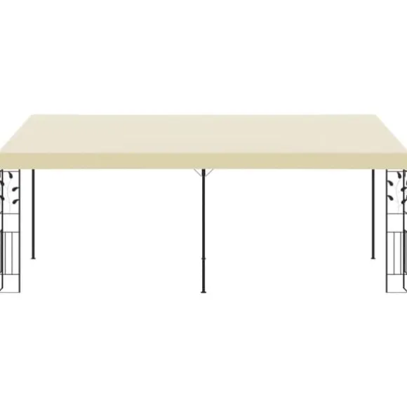 vidaXL vægmonteret pavillon 6x3x2,5 m cremefarvet - Festtelte & havepavilloner