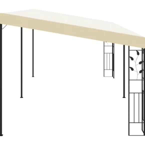 vidaXL vægmonteret pavillon 6x3x2,5 m cremefarvet - Festtelte & havepavilloner