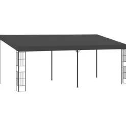 vidaXL vægmonteret pavillon 3x6 m stof antracitgrå - Festtelte & havepavilloner