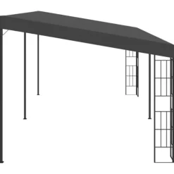 vidaXL vægmonteret pavillon 3x6 m stof antracitgrå - Festtelte & havepavilloner