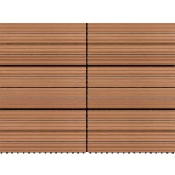 vidaXL WPC-fliser 60 x 30 cm 6 stk. 1 m² brun - Gulve