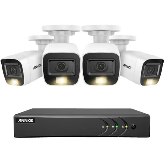 Videoovervågningssystem, 8CH, 5MP opløsning, 30m kabel længde,4T, 8CH DVR 4Pcs Kits