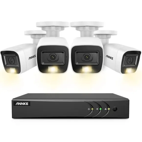 Videoovervågningssystem, 8CH, 5MP opløsning, 30m kabel længde,4T, 8CH DVR 4Pcs Kits