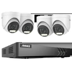Videoovervågningssystem, 8CH, 5MP opløsning, 30m kabel længde,4T, 8CH DVR 4Pcs Kits-b