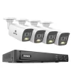 Videoovervågningssystem, 8MP opløsning, Power Over Ethernet,I91DH 8mp 4stk Mic, 2T