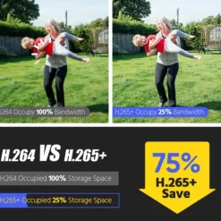 Videoovervågningssystem, 8MP opløsning, IP67 vejrbestandig,Ingen