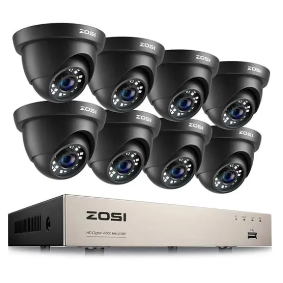 Videoovervågningssystem, 1080p opløsning, 8CH DVR, , 8CH DVR x 8 Cameras, None