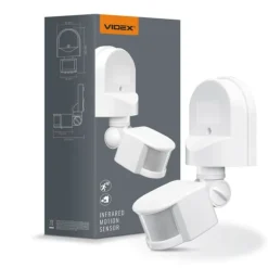 Videx infrarød bevægelses- og lyssensor IP44 effekt 1200W rækkevidde 12m 180°