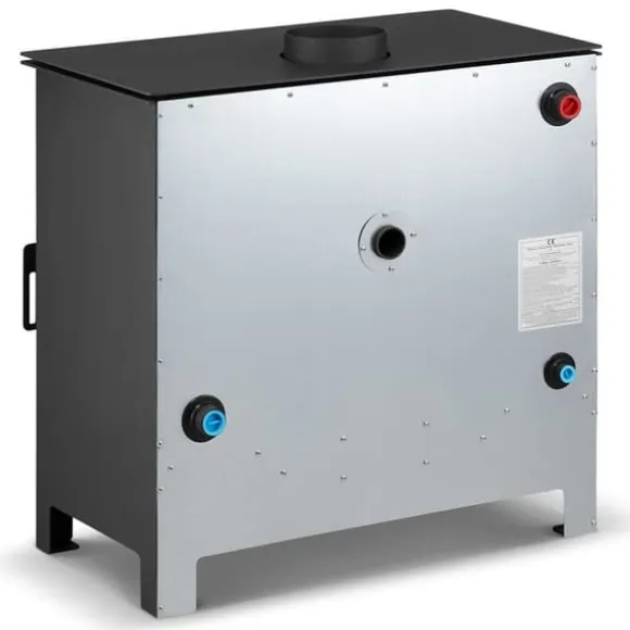 Viking Choice B MAX E Moderne Fritstående Træbrændeovn med Vandjakke - 26 kW - Centralvarmetilslutning