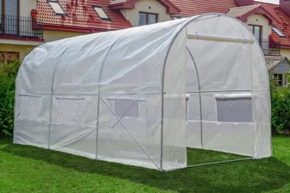 Viking Choice Hobby Drivhus 4.5x2x2m - Holdbart, UV-bestandigt PE-dække, 9m² dyrkningsareal