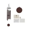 Vindklokke, 45 tommer længde, 6 aluminiumsrør, 21,6 tommer langt rør, holdbart aluminium og bronze materiale, vejer 3,77 lbs