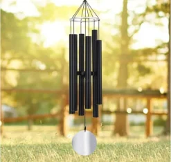 Vindklokke NATURENS MELODY H99cm, sort