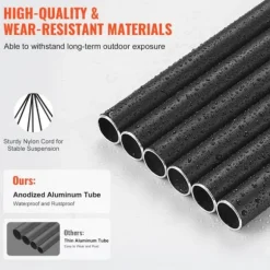 Vindklokker i aluminium 1677 mm, dyb tone, udendørs minde, holdbar og vejrbestandig, perfekt til haven.