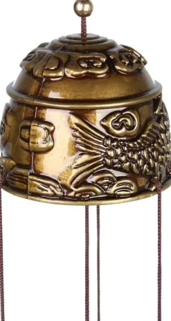 Vindklokker, Vintage bladelefant lykkebringende hængende ornamenter, heldige Feng Shui klokker bronze, kinesiske vindklokker boligindretning