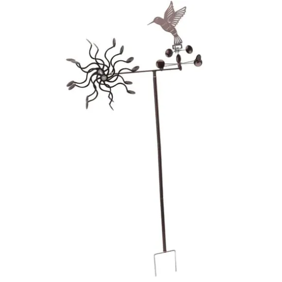 Vindmøller Jern Kolibri Metal Vindmølle Vindskulptur til Udendørs Græsplæne Have Terrasse Havepynt