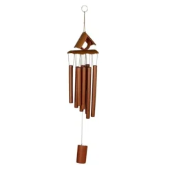 Vindspil, Bambus spidst tag, 68x14x7 cm, Brun
