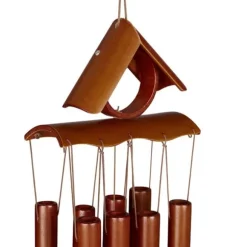 Vindspil, Bambus spidst tag, 68x14x7 cm, Brun