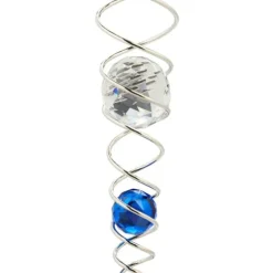 Vindspil, Spiral, 46x5 cm, Sølv