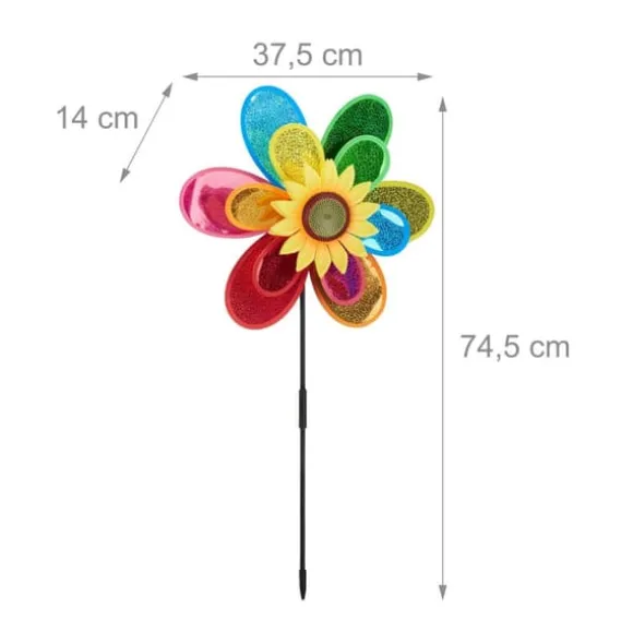 Vindspinner, 74,5x37,5x14 cm, Multifarvet