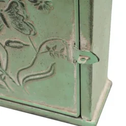 Vintage postkasse, vægmonteret metalpostkasse, grøn i antik stil til haven