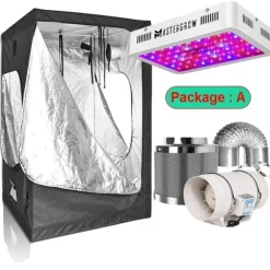 Væksttelt, Fuldspektret LED, Energi Effektivt System,Sæt A-a, 80x80x160cm sæt